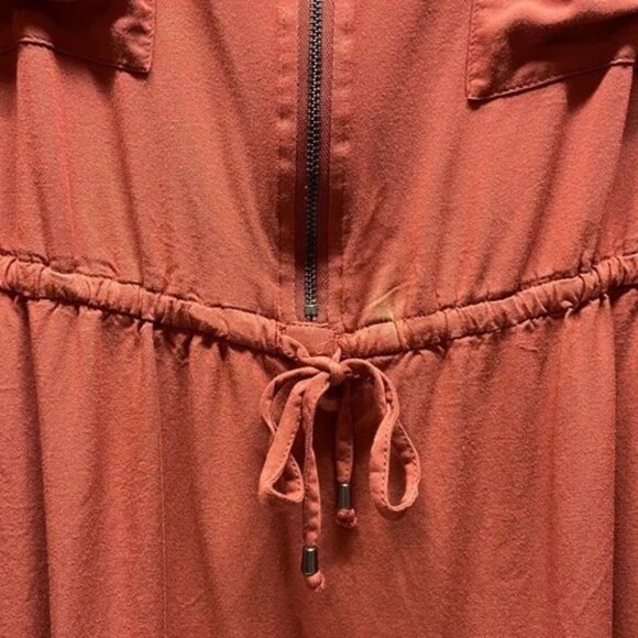 Torrid Mini Studio Cupro Zip Front Shirt Dress Women's 2 Brown Spice Flowy READ - Picture 5 of 15